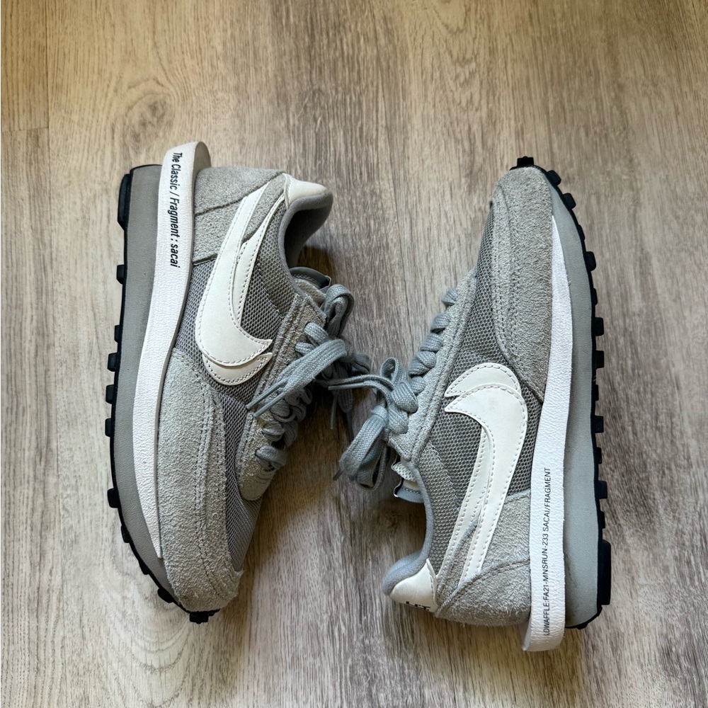 Gray and White Sneakers